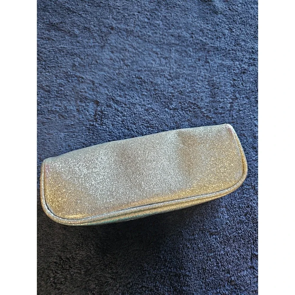 Morphe x Jaclyn Hill Silver Glitter Cosmetic Makeup Bag Zip Pouch Travel Case